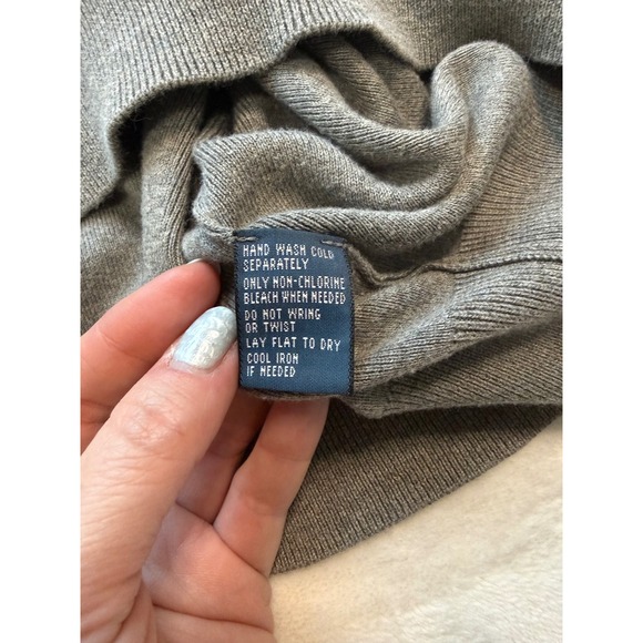 Polo Ralph Lauren Mens XL Pima Cotton V-Neck Sweater Vest Heathered Gray Taupe - Picture 6 of 8